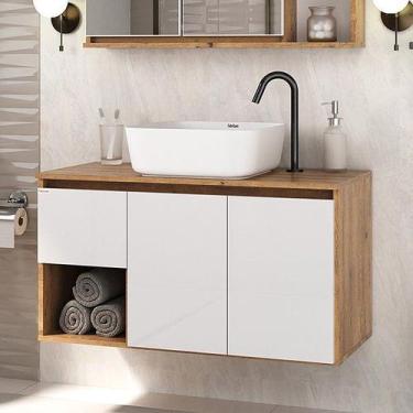 Imagem de Gabinete Apollo 90 Suspenso - Fabribam, Branco/antiqua