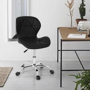 Imagem de Cadeira Office Eiffel Slim Base Giratória - Decor, Preto