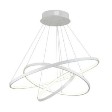 Imagem de Lustre De LED Modelo 3 Arcos Pendente Moderno Luminária Bivolt 89W Bri