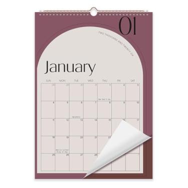 Imagem de Calendário de parede vertical YO A-WM-WC1010-1 de janeiro de 2026 a dezembro de 2026, 12 meses, cor sólida, 30 x 43 cm