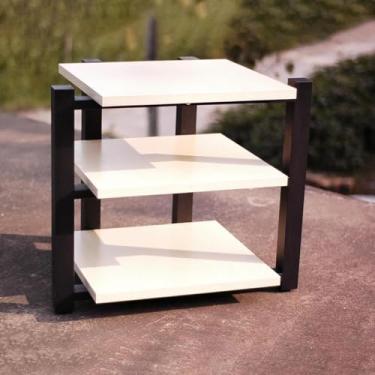 Imagem de Prateleira De Jogos Wjx Rack De áudio De Chão Gabinete Estéreo Suporte De Mídia De Vídeo Rack De áudio Alto-falante Display Stand Torre De áudio Para J, Original Wood, 70x55x65cm