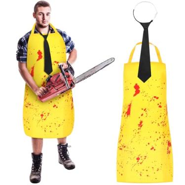 Imagem de Chicingyou 2 Pcs Halloween Costume Set Bloody Apron Scary Aprons and Tie for Adults Horror Movie Props Prank Party Cosplay Accessories Decorations
