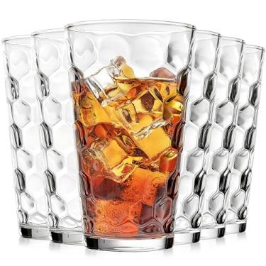 Imagem de ALINK Copos para beber de 473 ml, conjunto de 6 copos de vidro Highball, copos de água com haste de base pesada transparente para cerveja, xícaras de café gelado, copos de coquetel, vinho, chá gelado