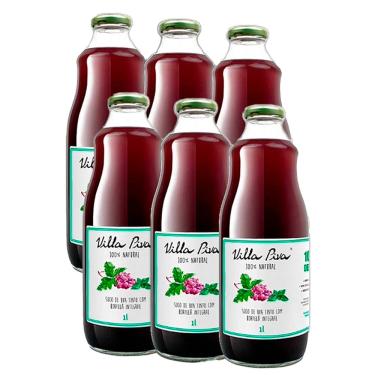 Imagem de Kit 6X: Suco de Uva com Hortelã Sem Açúcar Villa Piva 1L