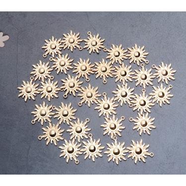 Imagem de 30 berloques de sol de metal vintage celestiais contas para kit de fabricação de joias para encontrar suprimentos, pulseiras, colar, brinco, chaveiro, faça você mesmo, projeto de artesanato, One size