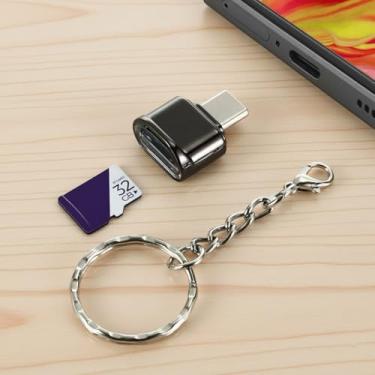 Imagem de Adaptador USB para USB C - Adaptador USB OTG para Micro SD, leitor de cartão SD, leitor de memória tipo C para tablet Android, laptop