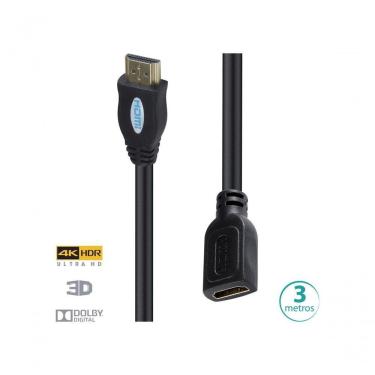 Imagem de Cabo Extensor Hdmi 2.0 4k Ultra Hd 3d Conexão Ethernet 3 Metros - H20f-3