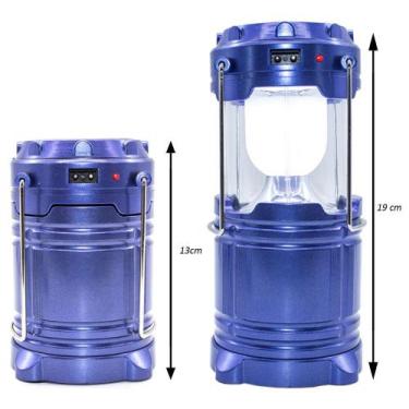 Imagem de Lampião Luminária Leds Solar entrada USB Bateria E Eletricidade GT110 