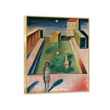 Imagem de Pôster Max Ernst Aquis Submersus Reproduções de Pinturas Famosas Surrealismo Arte de Parede Tela Max Ernst Decoração de Parede para Presentes de Sala de Estar 80 x 60 cm (32 x 24 polegadas) Emoldurado