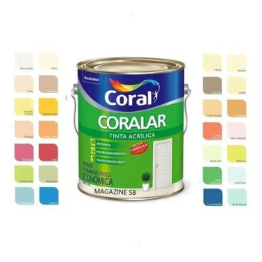 Imagem de Tinta Acrílica Antimofo Parede 3,6 Litros Coral - Cores, Gelo
