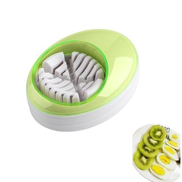 Imagem de Cortador de ovos para ovos cozidos, fácil de cortar ovos em fatias, cunha e dados, corpo ABS resistente com fios de aço inoxidável, pés antiderrapantes, pode ser lavado na lava-louças, livre de BPA