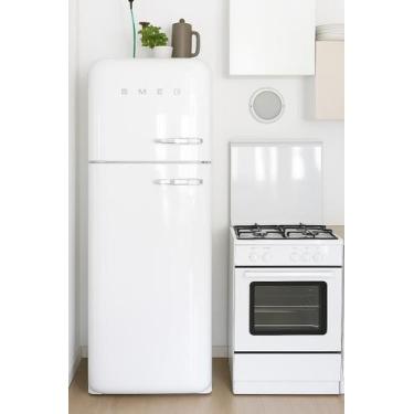 Imagem de Papel Adesivo Branco Brilho Envelopar Geladeira Fogão 2m x1m - BG Ades