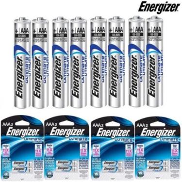 Imagem de Kit Pilha Palito Energizer Lithium Ultimate 1,5v Litio Aaa Com 8 un