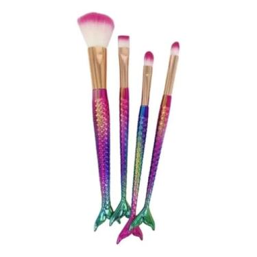 Imagem de Genérico, Kit Pincéis Maquiagem Sereia com 4 Peças