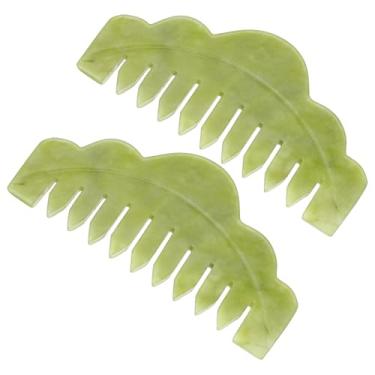 Imagem de TOYANDONA Pente de para Massagem No Couro Cabeludo: 2 Unidades de Pente Gua Sha de Verde, Massageador de Couro Cabeludo Manual para Relaxamento da Cabeça, Crescimento Capilar E, Massageador de para