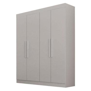 Imagem de Guarda Roupas Solteiro 4 Portas Canadá Branco - Leifer Móveis