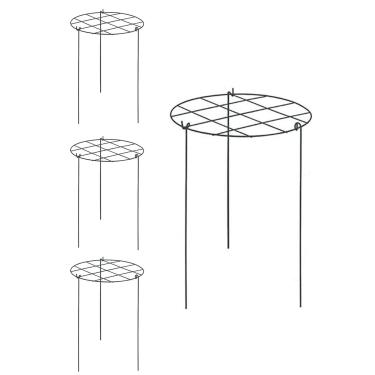 Imagem de Gaiola de peônia - suportes de peônia para plantas ao ar livre | 4 anéis de flores com armação de metal, suprimentos de jardinagem com proteção vertical de flores para plantas internas e externas