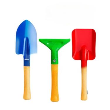 Imagem de Kit Mini Jardinagem – Ferramentas de Ferro para Cultivo Preciso(3 PAS / 3 RASTELOS / 3 garras)