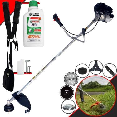 Imagem de Roçadeira Multifuncional Com Sistema Anti-Vibração Toyama RT43LB25A À Gasolina 43cc 1,7HP de Potência 10.000rpm Completa 6 Em 1 + ÓLEO STIHL 8017 2T