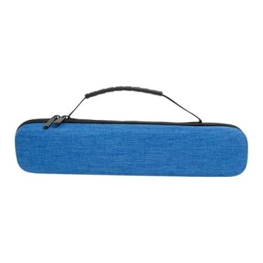Imagem de MotiveTech Bolsa de viagem para chapinha de cabelo, organizador com alça, estojo rígido em EVA para guardar modeladores de cachos, Azul