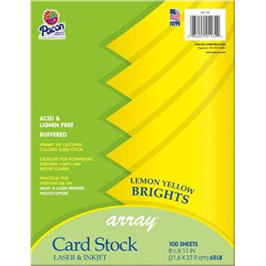 Imagem de Pacon Cartolina, amarelo limão, 21 x 28 cm, 100 folhas