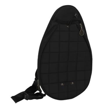 Imagem de Luocute Bolsa de Tênis, Mochila de Tênis de Poliéster Impermeável Com Alça Ajustável e Bolso Externo para Raquete, para Raquetes de Squash de Badminton e Uso Diário (Preta)