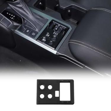 Imagem de Fgtagtal Capa de botão antiimprensa do console central compatível com Toyota Land Cruiser 250 Prado J250 LC250 2024 2025 Alumínio 4WD Button Panel Trim Frame Accessories (Preto)