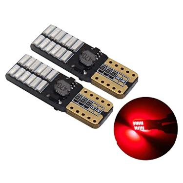 Imagem de YaaGoo Luzes de cúpula brilhantes lâmpadas LED mapas de licença de porta-malas, Canbus livre de erros, T10 168 194, vermelho, 2 peças, tamanho mini compacto