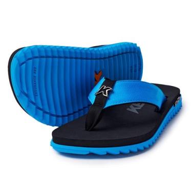 Imagem de Sandalia/chinelo kenner original kivah pro dlk preto/azul, Preto, 44