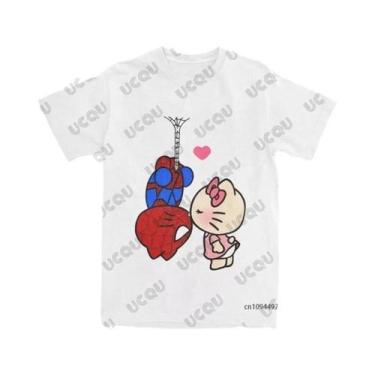 Imagem de Conjunto De Moletom Feminino Hello Kitty E Homem-Aranha Casual Para Ca