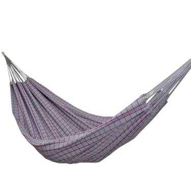 Imagem de Rede de Dormir e Descanso Casal Pérola 100% Algodão Jaguaruana. (Cinza e Uva)