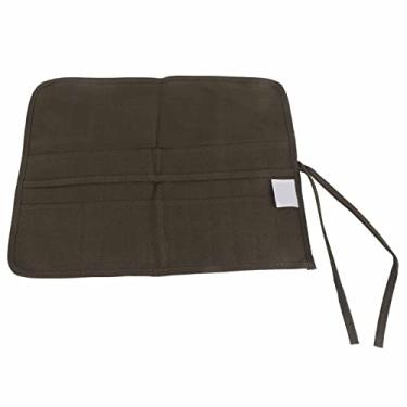 Imagem de Suporte de pincel de pintura artística, saco de enrolar com 22 espaços, bolsa de lona para pincéis de óleo aquarela, organizador de caneta portátil durável 42x36cm