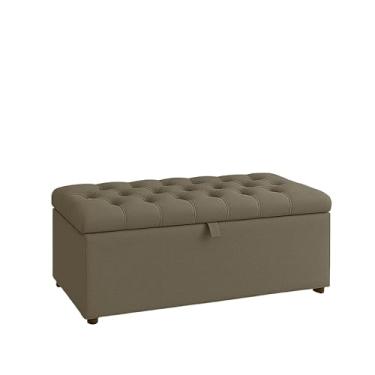 Imagem de Baú Pé De Cama No Porta Objetos E Brinquedos(Cinza,Tampa Lisa 8 cm)