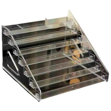 Imagem de Caixa Acrílica Porta Organizadora com 7 Prateleiras esmalte em cosméticos Expositor de Esmaltes Acrílico Transparente