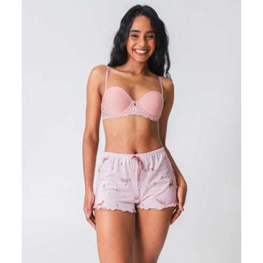 Imagem de Short Pijama Feminino Avulso Cachorros Marisa Rosa-29015, Rosa, P