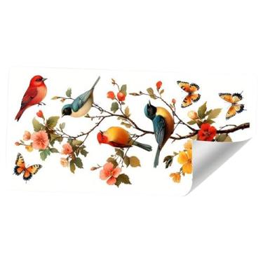 Imagem de Fenteer Adesivo de Natal com Animais para Janela, Decalque para Janela, Presente de Boas-Vindas, Artigos de Festa DIY em PVC, Adesivos de Vidro, Enfeite de, Pássaro