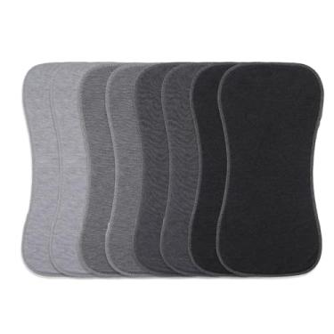 Imagem de lazyrhino Pacote com 8 panos para arrotar bebês, unissex para meninos e meninas, toalha super absorvente e macia, cor sólida (cinza02)