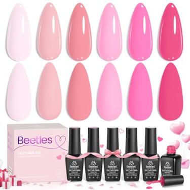 Imagem de beetles Gel Polish Conjunto De Esmaltes Em Nude Light Baby Rosa Choque Para Unhas Sweet 6 Cores Soak Off Lâmpada Led Uv Manicure Diy Presentes Meninas Melody