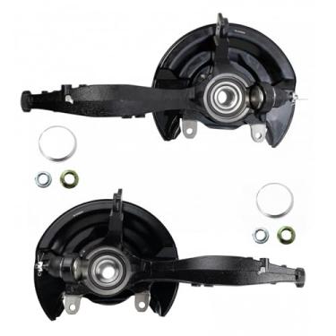 Imagem de TRQ Conjunto completo de 2 peças de rolamento e junta de direção do cubo da roda para Honda Accord 2.4L 03-07 transmissão manual