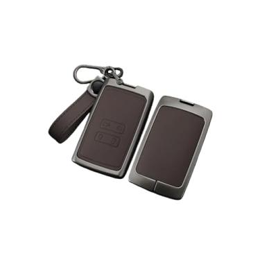 Imagem de Liga De Zinco Caso Chave Do Carro Capa Titular Escudo Fob Protetor Accessoy Compatível Com Dacia Logan Sandero Espanador Lodgy Primavera Renault Clio(B-brown keyring)