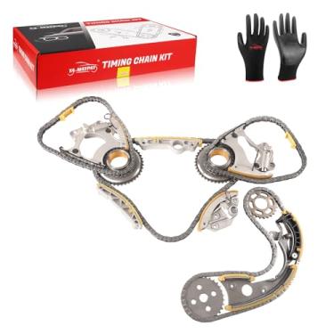 Imagem de YA-MAYPAY Kit de corrente de distribuição do motor com roda dentada e tensor e guia compatível com Audi Q5 Q7 S4 A4 A5 A6 A7 A8 3.0L OEM # 06E109465BC 06E109465 06E109465AS 079109507AK