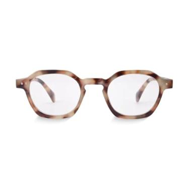 Imagem de Óculos de Grau Saint Germain Quadrado Mizu Tortoise Latte, Unissex, Estilo Retrô, Armação Marmorizada, Lentes Policarbonato