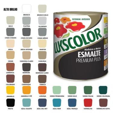 Imagem de Tinta Esmalte Sintetico Brilhante 900ml Lukscolor Cores, Marrom