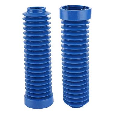 Imagem de lyrlody Motocicleta Garraques Botas Botas Capas de Garfo Dianteiro 2PCs Capas de Choque de Borracha Azul Tampas de Amortecedor Substituição para ATC 250R 350X 1983-1986 Com OEM 51611HA2003