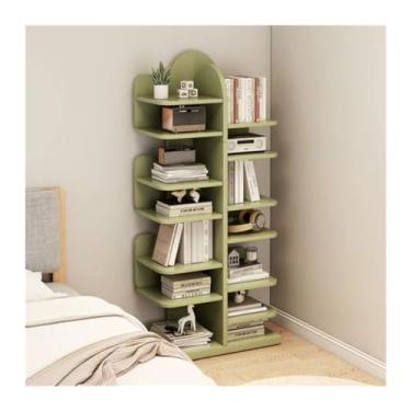 Imagem de CFGH6FDF Estante de livros simples em forma de árvore cacto armário de casa para estudante pequena estante de fenda estreita sala de estar armário de armazenamento multicamadas prateleira de livros