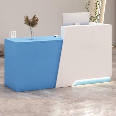 Imagem de Mesa de recepção, balcão de recepção, mesa de recepção de salão, mesa de recepção em pé, recepção pequena, balcão de loja, mesa de recepção em forma de L, caixa e balcão de recepção com balcão