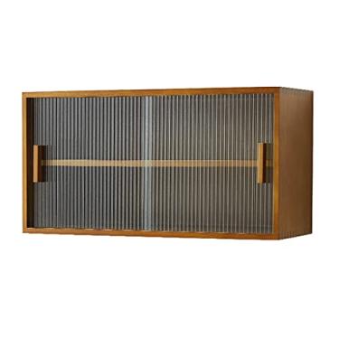 Imagem de Armário de cozinha independente de madeira maciça – Armário de armazenamento de parede multicamadas, aparador para casa e restaurante, organizador de entrada flutuante, móveis de cozinha versáteis