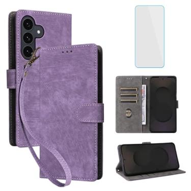 Imagem de IUQXU Capa carteira para celular Samsung Galaxy A57 5G com protetor de tela [bloqueio RFID] couro flip suporte para cartão suporte mulheres homens capa para celular para Galaxy A 57 57A A57 Samsung