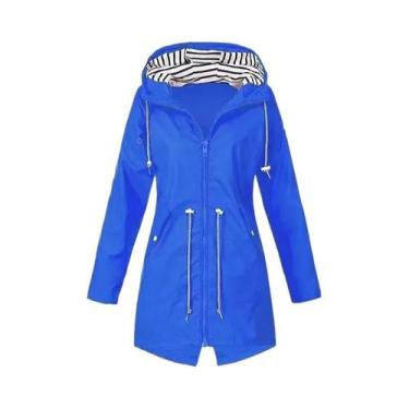 Imagem de Jaqueta Feminina Impermeável E Corta-Vento Com Capuz E Manga Longa Par