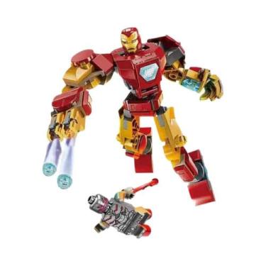 Imagem de Blocos De Montar Super-Heróis Vingadores Thor Homem De Ferro Thanos Fi